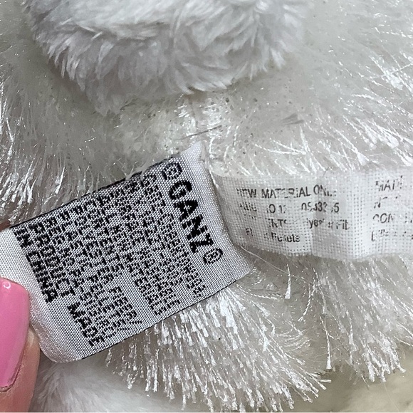 GANZ Webkinz White Plush Bunny Rabbit HM078 Stuffed Animal Toy No Code - Picture 13 of 16
